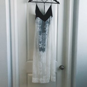 Bundle! Free People Velvet Floral Dres With Slit